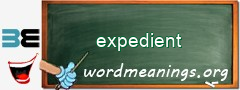 WordMeaning blackboard for expedient